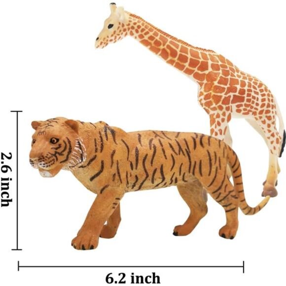 20 PCS Safari Animals Figures Toys, Realistic Plastic Animals Figurines - Picture 6 of 8